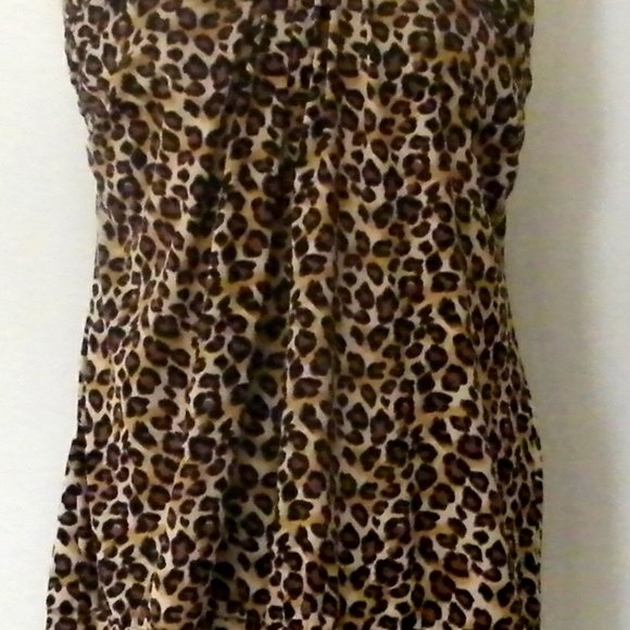 Halter Top Leopard Print Animal R Marks New York - Picture 3 of 11